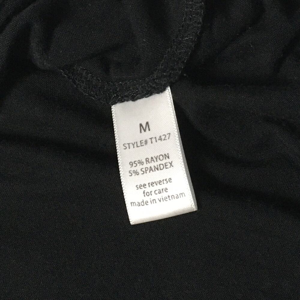 Active Basic T-Shirt V-Neck Short Sleeve Pocket Tee Women's Small/Medium Black - Picture 5 of 9